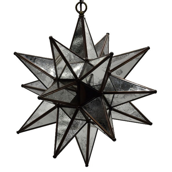 Hometown Evolution 19" Antique Mirror Glass Star Lights
