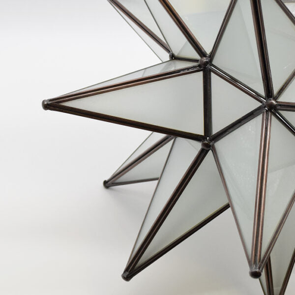Hometown Evolution 20" Frosted White Glass Star Lights