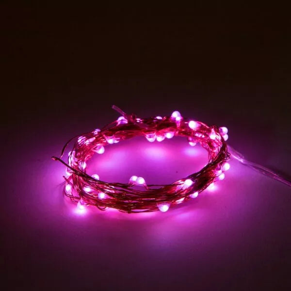 Hometown Evolution 6 Foot 20 LED Pink Fairy Lights