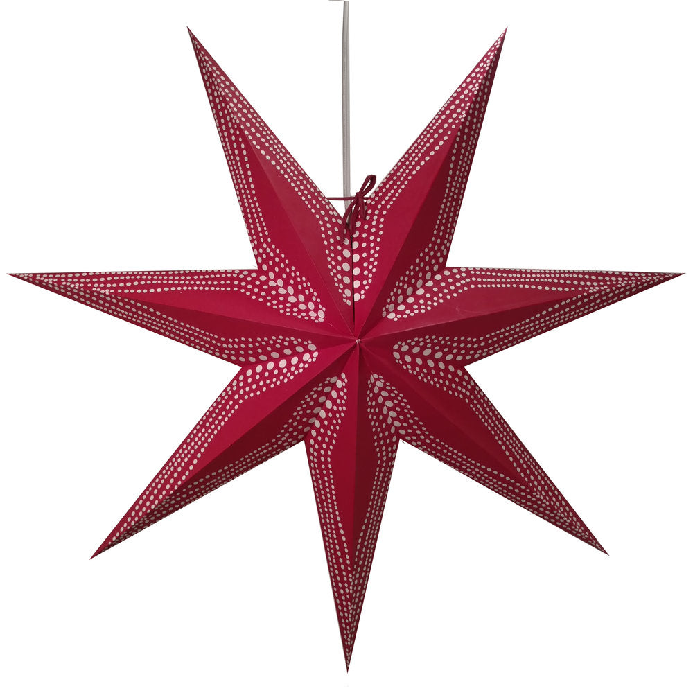 Hometown Evolution Arcturus Paper Star Red Outdoor Lantern with Cord