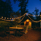 Hometown Evolution C9 Commercial 25 Foot White Satin String Light with Black Wire and G50 White Satin Pearl Bulbs