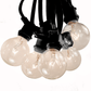 Hometown Evolution C9 Commercial 50 Foot Clear String Light with Black Wire and G50 Clear Bulbs