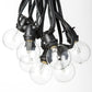 Hometown Evolution C9 Commercial 50 Foot String Light Set with Black Wire and G50 LED 0.6 Watt Warm White Bulbs