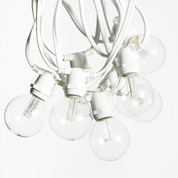 Hometown Evolution C9 Commercial Grade 50 Foot 40 Socket White String Light with 16 Gauge Wire