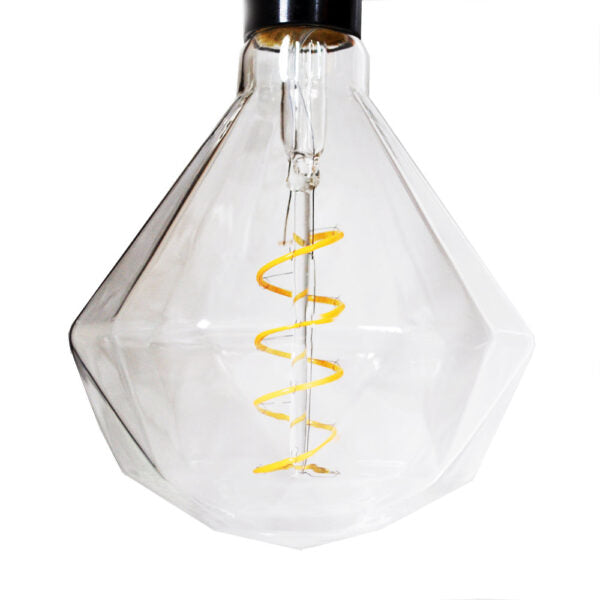 Hometown Evolution DBP125 LED Diamond Spiral Filament 4 Watts Light Bulb