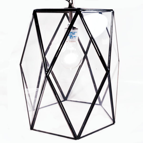 Hometown Evolution Diamente 12" Clear Glass Pendant Lighting