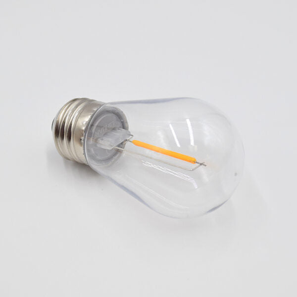 Hometown Evolution E26 Commercial 100 Foot String Light Set with S14 PLASTIC LED Filament Light Bulbs