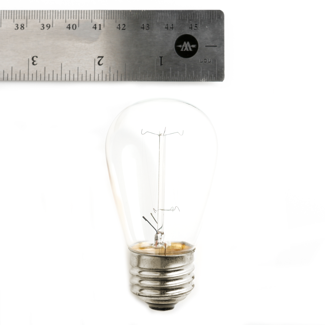 Hometown Evolution E26 Commercial 100 Foot String Light Set with Suspended S14 Zig Zag Edison Light Bulbs
