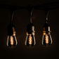 Hometown Evolution E26 Commercial 100 Foot String Light Set with Suspended S14 Zig Zag Edison Light Bulbs