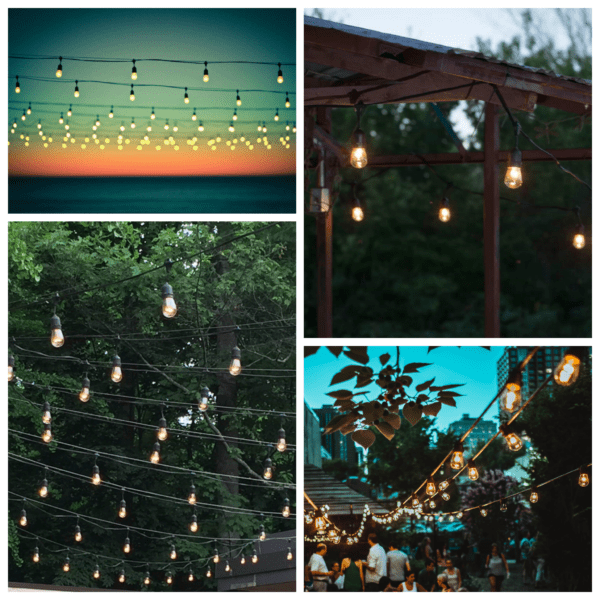 Hometown Evolution E26 Commercial 24 Foot Clear String Light with Suspended A15 Clear Bulbs
