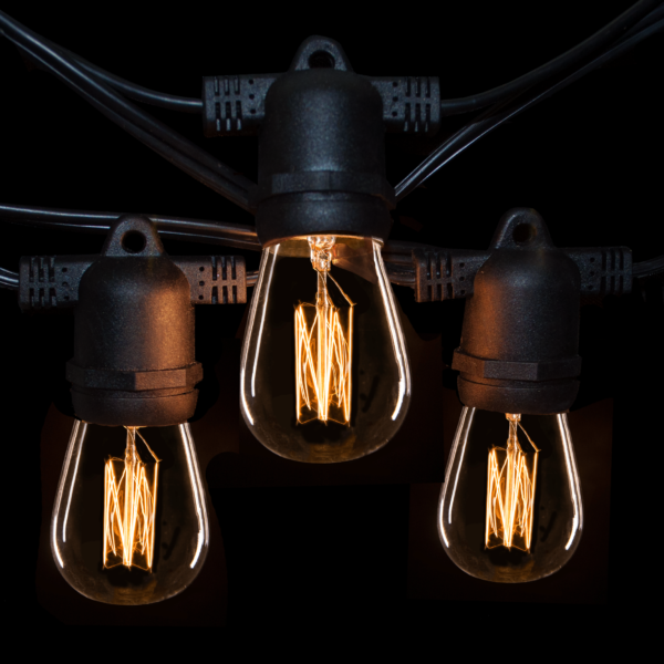 Hometown Evolution E26 Commercial 24 Foot String Light Set with S14 Lantern Edison Light Bulbs