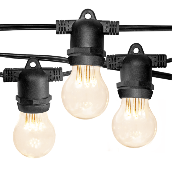Hometown Evolution E26 Commercial 50 Foot String Light Set with A15 LED 9 Diode Light Bulbs
