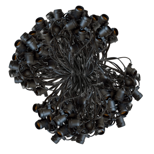 Hometown Evolution E26 Commercial Grade 330 Foot Black String Light with 16 Gauge Wire