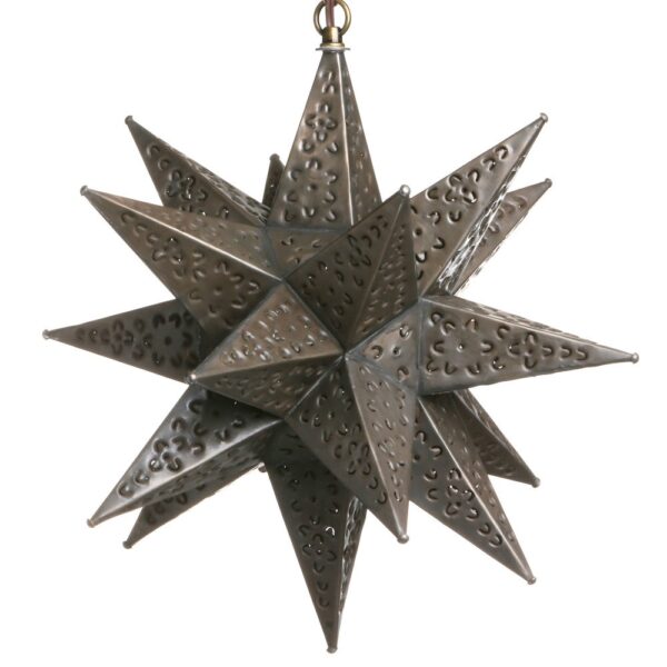 Hometown Evolution Flower Cut 12" Tin Star Light