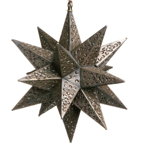 Hometown Evolution Flower Cut 16" Tin Star Light