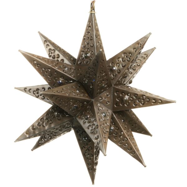 Hometown Evolution Flower Cut 18" Tin Star Light with Marbles