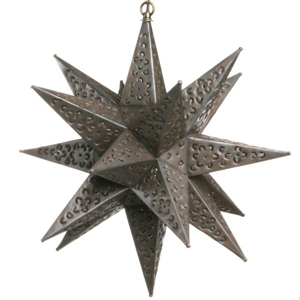 Hometown Evolution Flower Cut 18" Tin Star Light