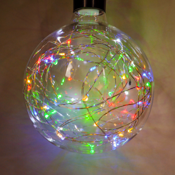 Hometown Evolution G125 Light Bulb with Multi Colored Micro LED Lights