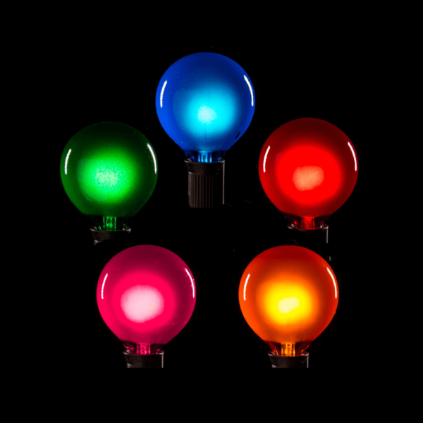 Hometown Evolution G30 Assorted Satin Mix Light Bulb with C7-E12 Base (Box of 25)