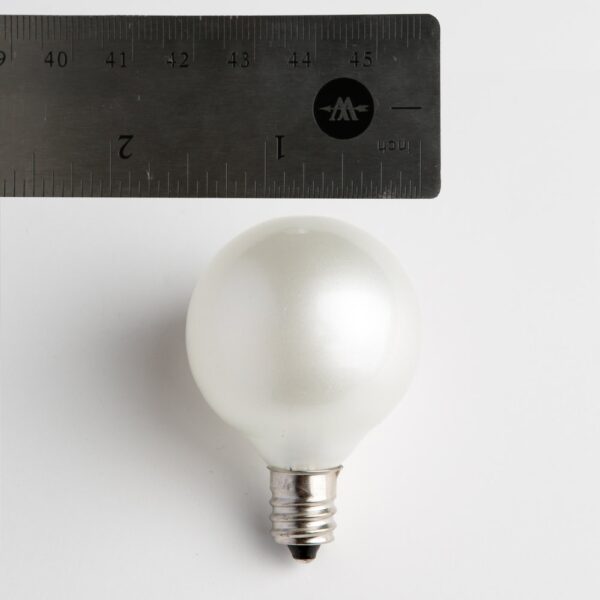Hometown Evolution G40 25 Foot White Satin Pearl String Light with Black Wire
