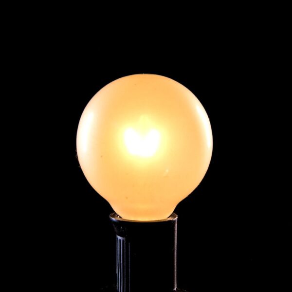 Hometown Evolution G40 50 Foot White Satin Pearl String Light with Green Wire