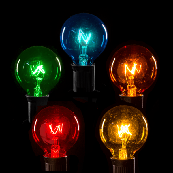 Hometown Evolution G40 Assorted Transparent Mix Light Bulb with C7-E12 Base (Box of 25)