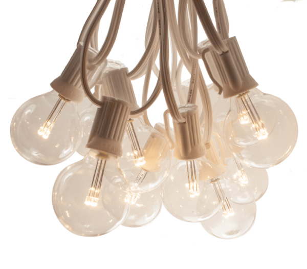 Hometown Evolution G40 LED 10 Foot Warm White String Light Set with White Wire