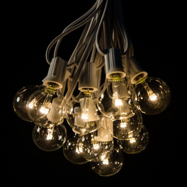 Hometown Evolution G40 LED 25 Foot Warm White String Light with White Wire