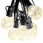 Hometown Evolution G40 LED Fairy 50 Foot Warm White String Light Set with Black Wire