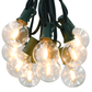 Hometown Evolution G40 LED Filament 100 Foot String Light Set with Green Wire