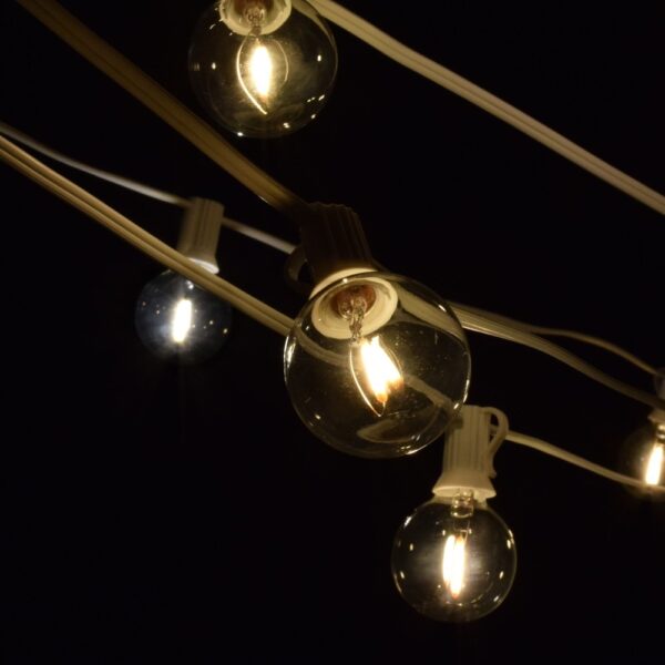 Hometown Evolution G40 LED Filament 25 Foot String Light Set with White Wire