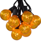 Hometown Evolution G50 10 Foot Mercury Gold String Light Set with Black Wire