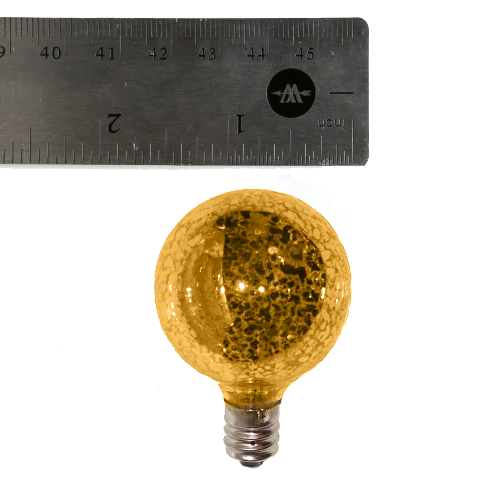 Hometown Evolution G50 100 Foot Mercury Gold String Light Set with White Wire