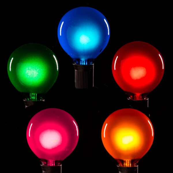 Hometown Evolution G50 Assorted Satin Mix Light Bulb with C9-E17 Base (Box of 25)