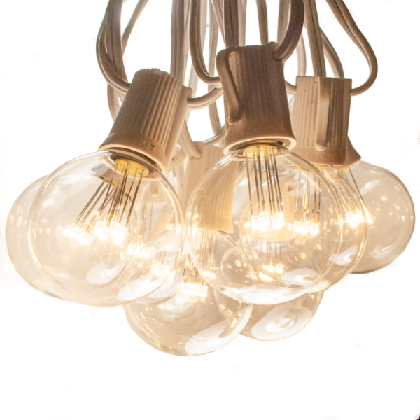 Hometown Evolution G50 LED 10 Foot Warm White String Light Set with White Wire