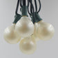 Hometown Evolution G50 LED 10 Foot White Satin Pearl String Light Set with Green Wire