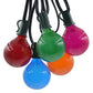 Hometown Evolution G50 LED 100 Foot Assorted Satin Pearl String Light Set with Black Wire