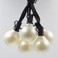Hometown Evolution G50 LED 100 Foot White Satin Pearl String Light Set with Black Wire