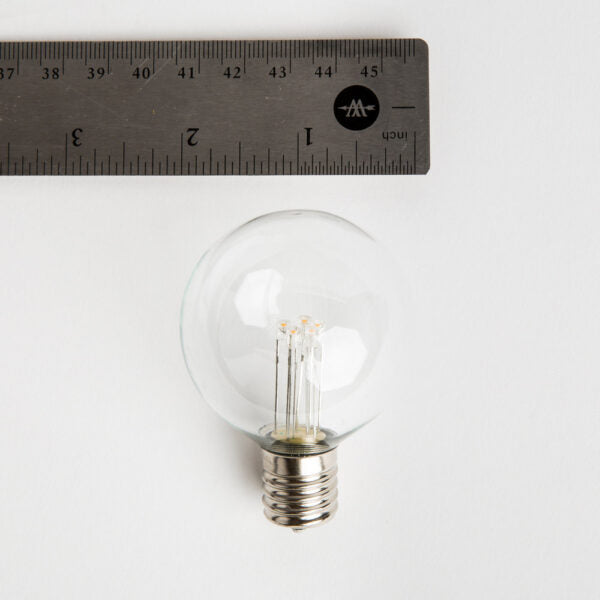 Hometown Evolution G50 LED 5-Diode Clear Light Bulb with C9-E17 Base (Box of 25)