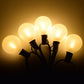 Hometown Evolution G50 LED 50 Foot White Satin Pearl String Light Set with Green Wire