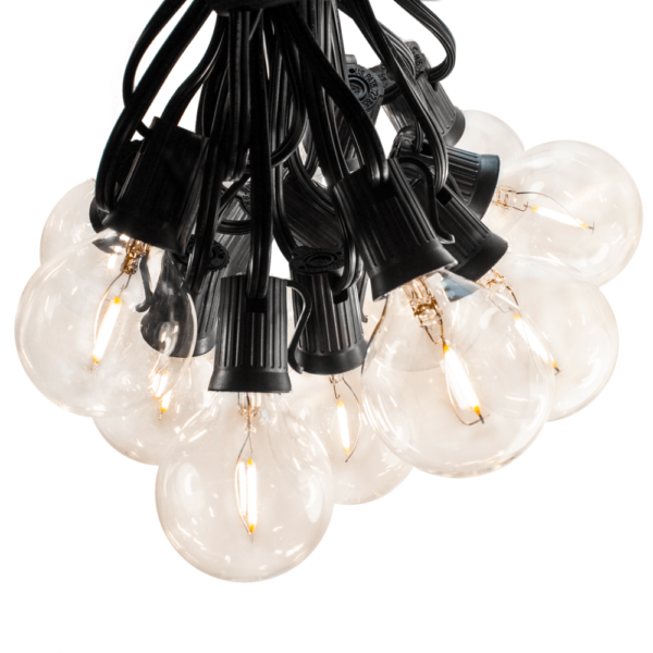 Hometown Evolution G50 LED Filament 10 Foot String Light Set with Black Wire