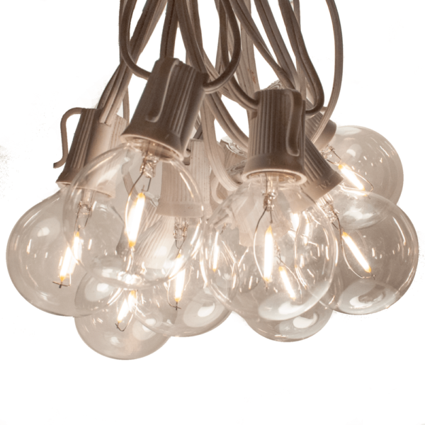 Hometown Evolution G50 LED Filament 25 Foot String Light Set with White Wire