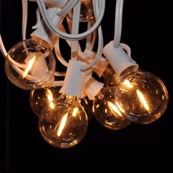Hometown Evolution G50 LED Filament 25 Foot String Light Set with White Wire