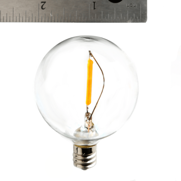 Hometown Evolution G50 LED Filament Clear Light Bulb with C7-E12 Base (Box of 25)