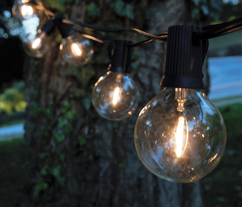 Hometown Evolution G50 Plastic LED Filament Light Bulb with C9-E17 Base