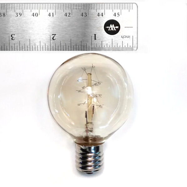 Hometown Evolution G50 Spiral Edison 25 Foot String Light Set with Black wire
