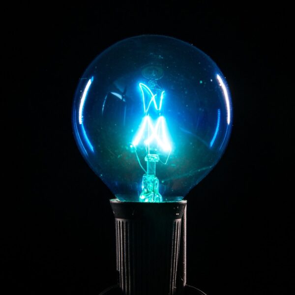 Hometown Evolution G50 Transparent Blue Light Bulb with C9-E17 Base (Box of 25)