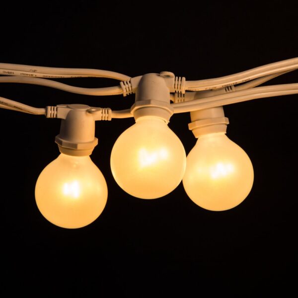 Hometown Evolution G50 White Satin Pearl Light Bulb with C9-E17 Base