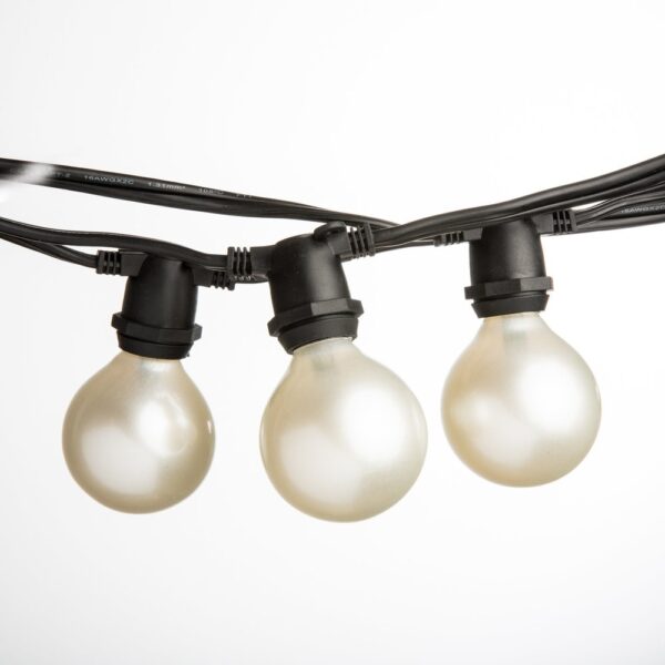 Hometown Evolution G50 White Satin Pearl Light Bulb with C9-E17 Base (Box of 25)