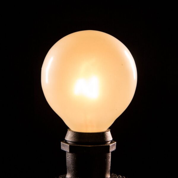 Hometown Evolution G50 White Satin Pearl Light Bulb with C9-E17 Base